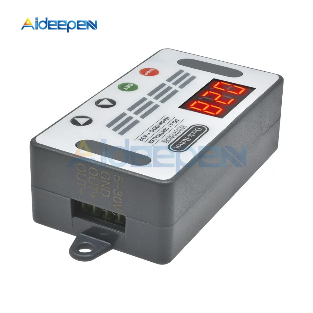 DC 5 V-30 V двойной МОП-реле задержки времени высокий уровень триггера светодиодный цифровой дисплей цикл переключатель времени цепи 12V 24V 0-999