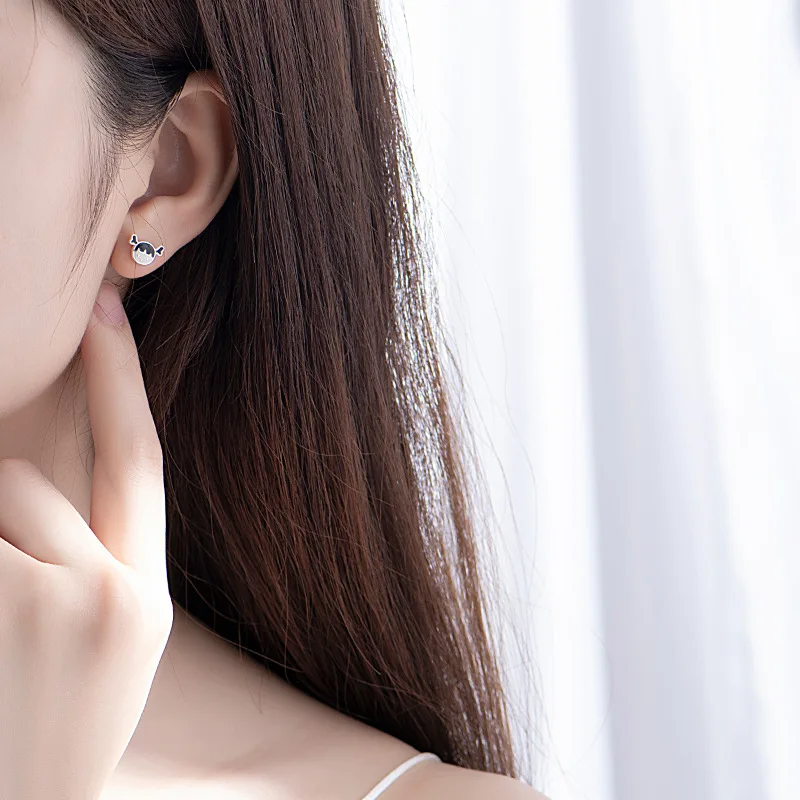 Lidavi 925 Стерлинговое Серебро милые серьги для маленькой девочки Мультяшные с