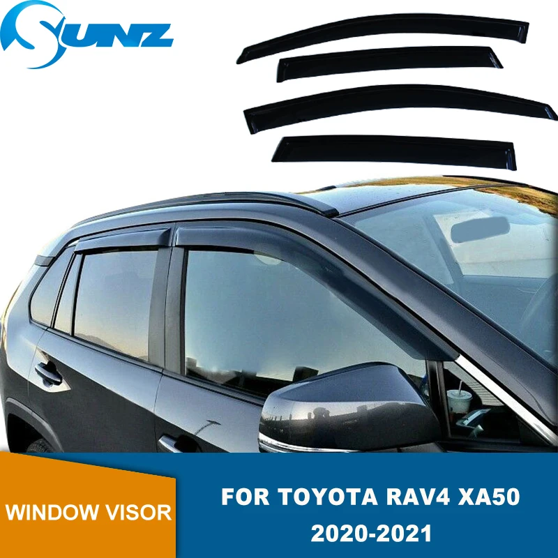 

Side Window Deflectors For Toyota Rav-4 Rav4 XA50 2020 2021 Black Weather Shield Window Visor Sun Rain Guards For 2020 Rav4 SUNZ