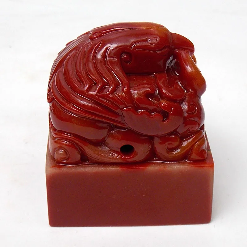 Древний Китай Шушань Нефритовый Камень Печать Феникса Королевская Королева