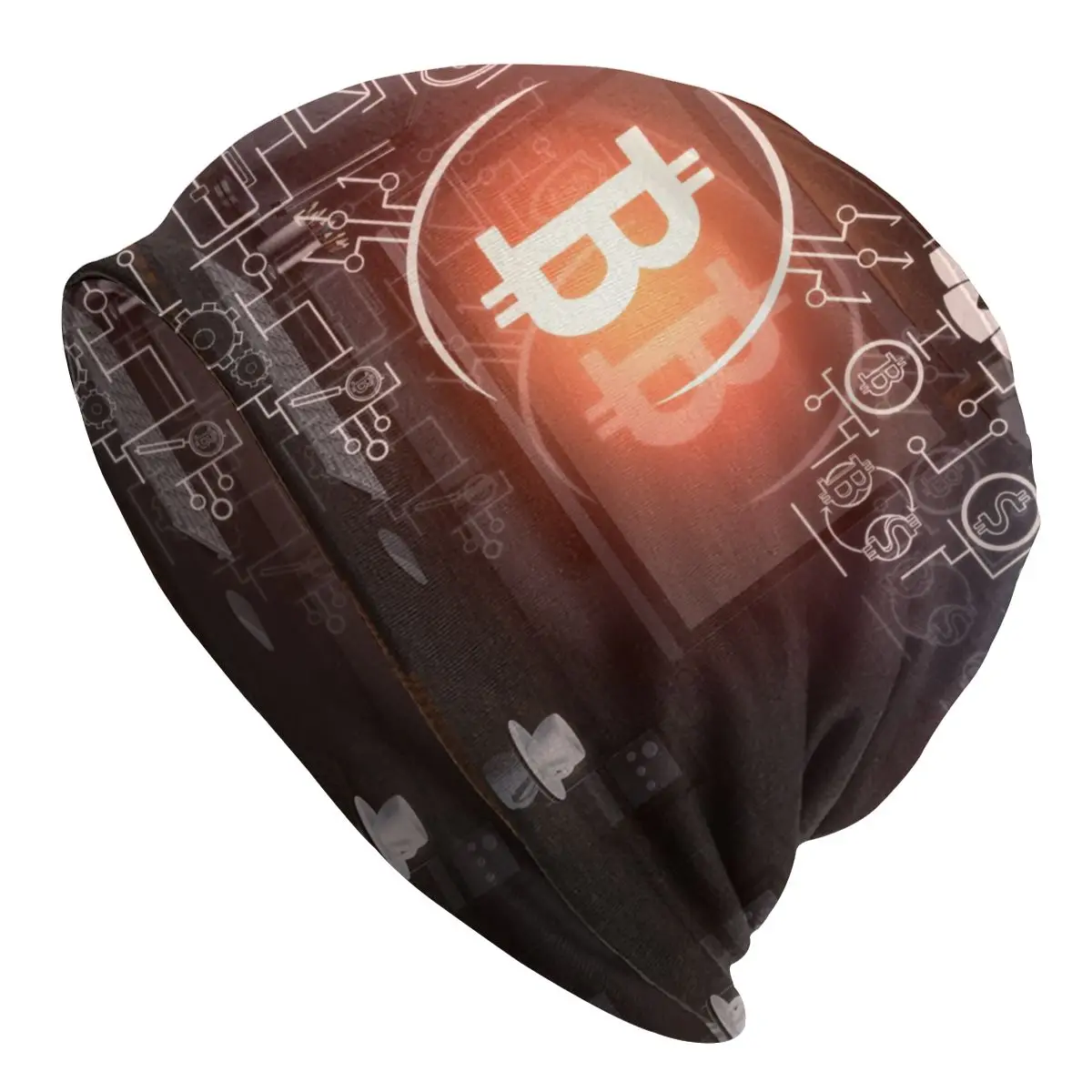 

BTC Bitcoin Crypto Cryptocurrency Blockchain Beanie Bonnet Knit Hats Men Women Unisex Adult Winter Warm Skullies Beanies Caps