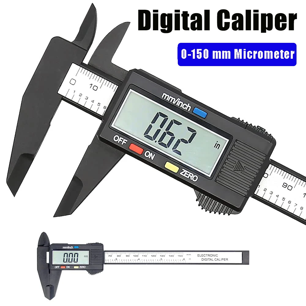 

Цифровой штангенциркуль 6 дюймов Электронный штангенциркуль Измерительный Инструмент МИКРОМЕТР пластиковая линейка 0-150 мм штангенциркуль