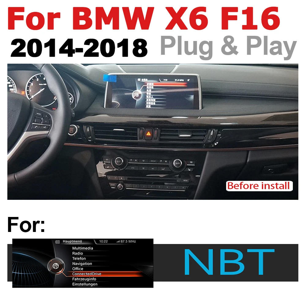 Car Radio 2 Din GPS Android Navigation For BMW X6 F16 2014~2018 NBT AUX Stereo Multimedia Touch Screen Original Style | Автомобили и