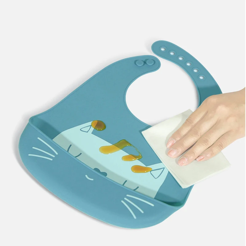 Трёхмерный водонепроницаемый супер мягкий силиконовый детский нагрудник для