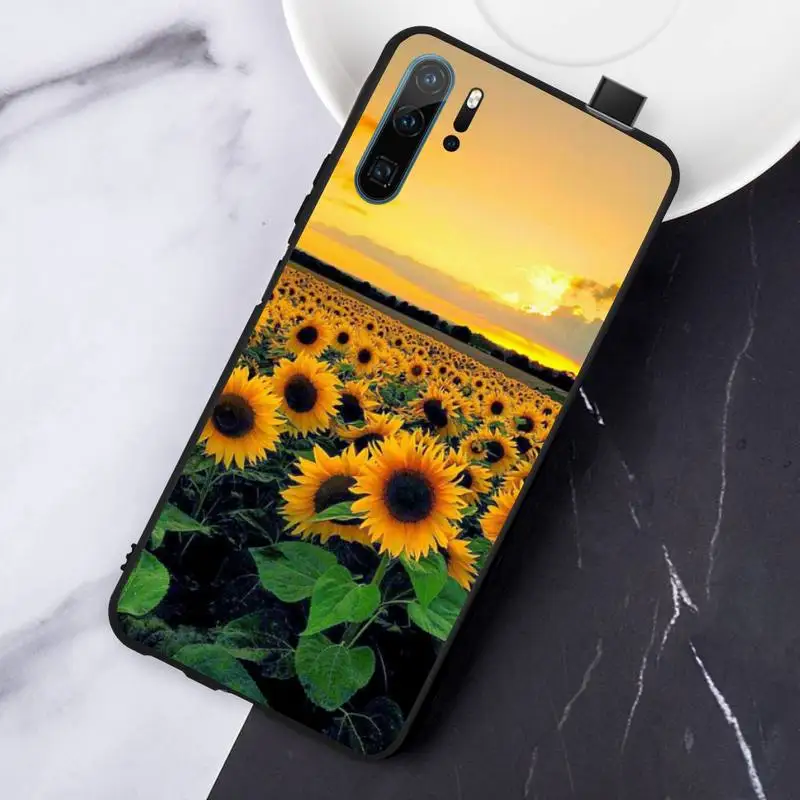 

sunflower sunset flower pattern Phone Case For Huawei honor Mate P 10 20 30 40 Pro 10i 9 10 20 8 x Lite
