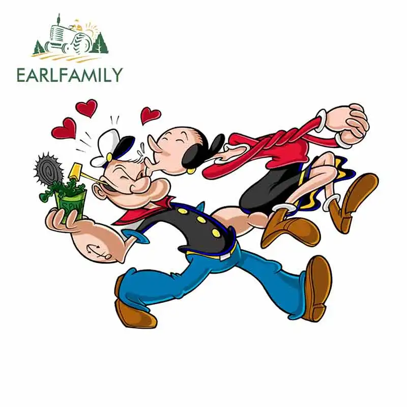 Наклейки для автомобиля EARLFAMILY 13 см х 8 6 виниловые водостойкие Мультяшные |