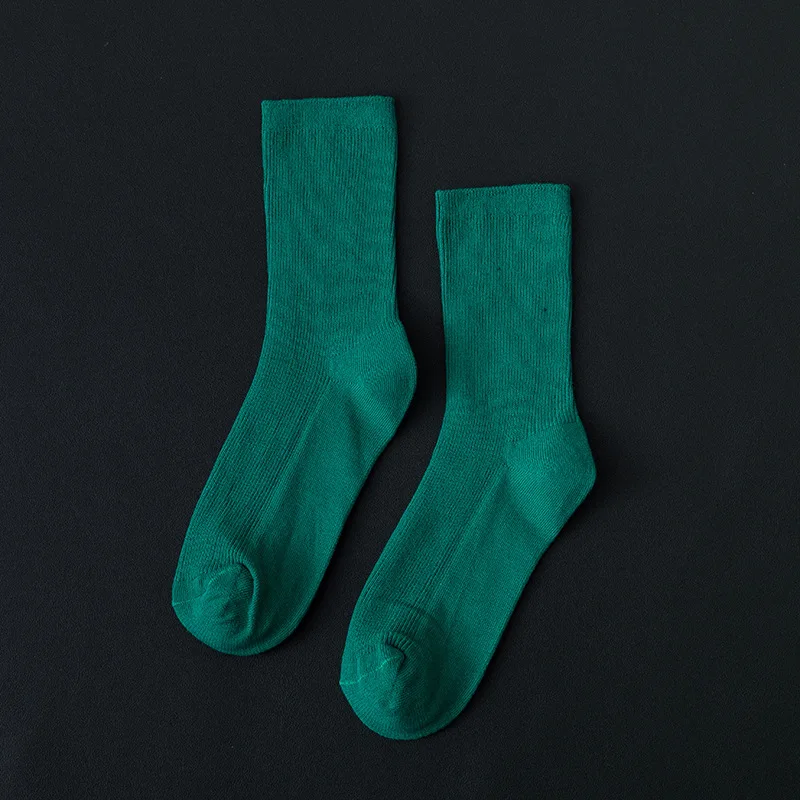 

New Color Harajuku Retro Cotton Socks Women Winter In Tube Korean Purple Blue Yellow Pink Designer Christmas Cute