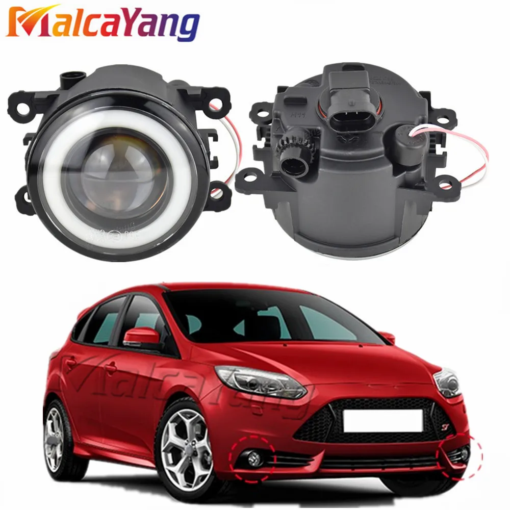 2x Белый Ангельские глазки на передний бампер для автомобильного стайлинга