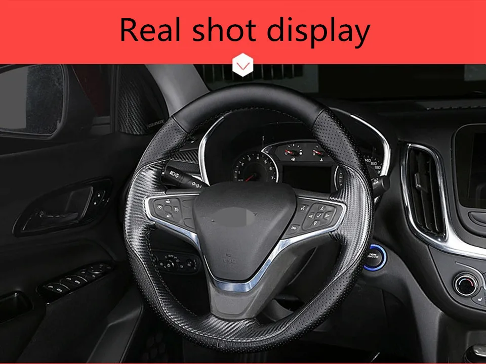 DIY крышка рулевого колеса автомобиля из натуральной кожи для Chevrolet Explorer Malibu XL Buick Velite 5 автомобильные аксессуары