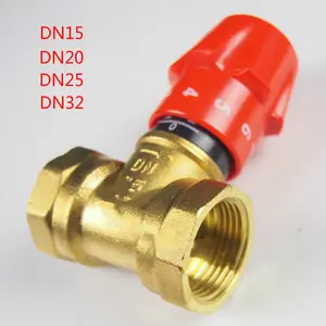 Латунный клапан регулировки расхода, стопорный клапан потока DN15 DN20 DN25 DN32 DN40 DN50, односторонний регулирующий клапан