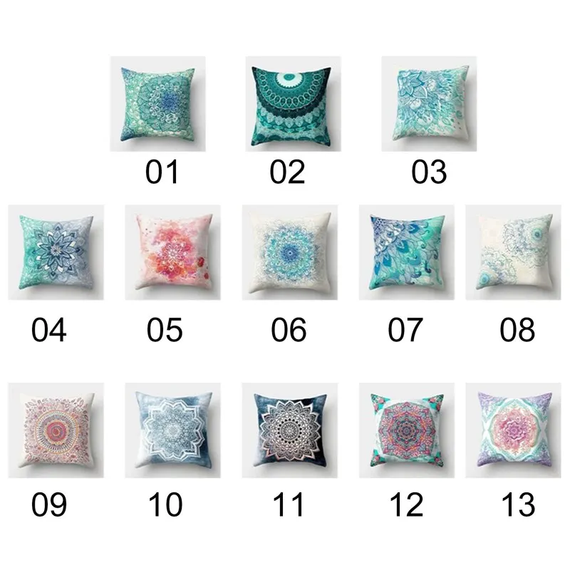 

North American Style Polyester Peachskin Throw Pillowcase Creative Geometry Graphics Bed Pillow Case Decorative Cushion Cover