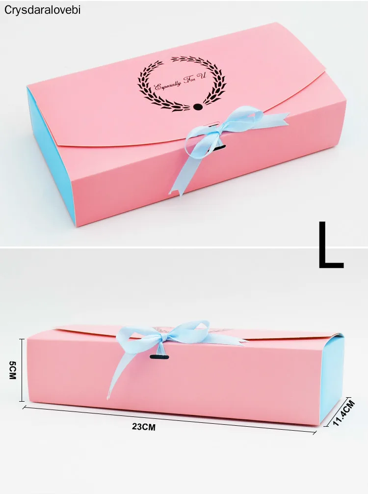 

20 Pcs Wedding Gift Box Party Favor Present Kraft Paper Box For Food Candy Cookies Packing Cake Boxes Packaging With Ribbon