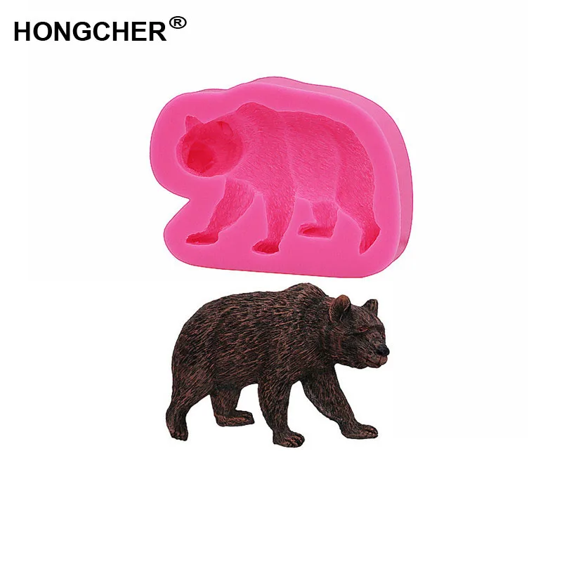 Новая силиконовая форма в виде белого медведя для помадки торта украшение