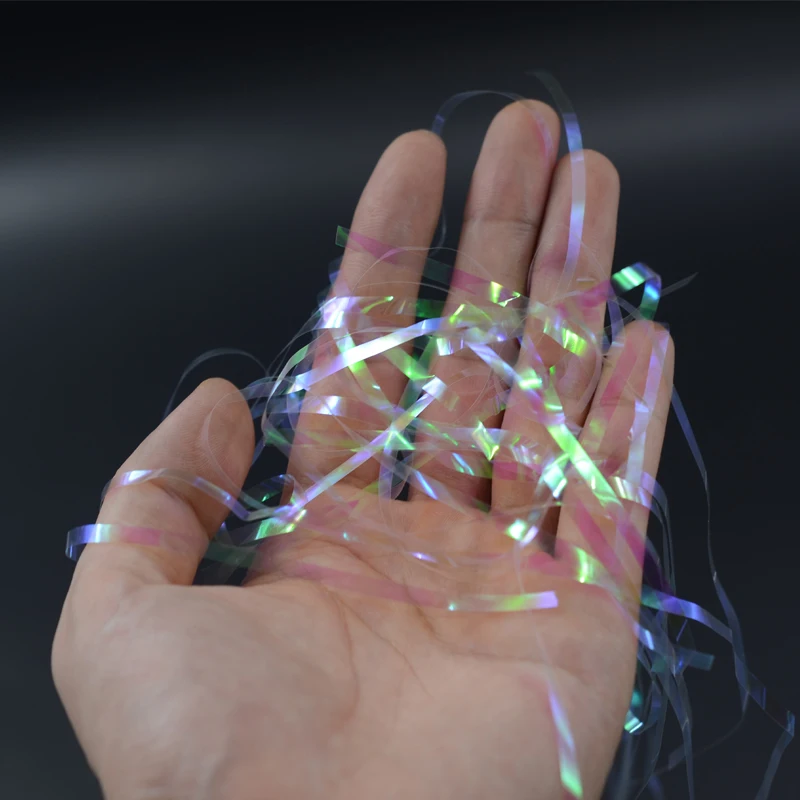 CONTEMPLATOR голографическая мигалка с жемчужиной 3 мм 2 сумки узкая блестящая пленка