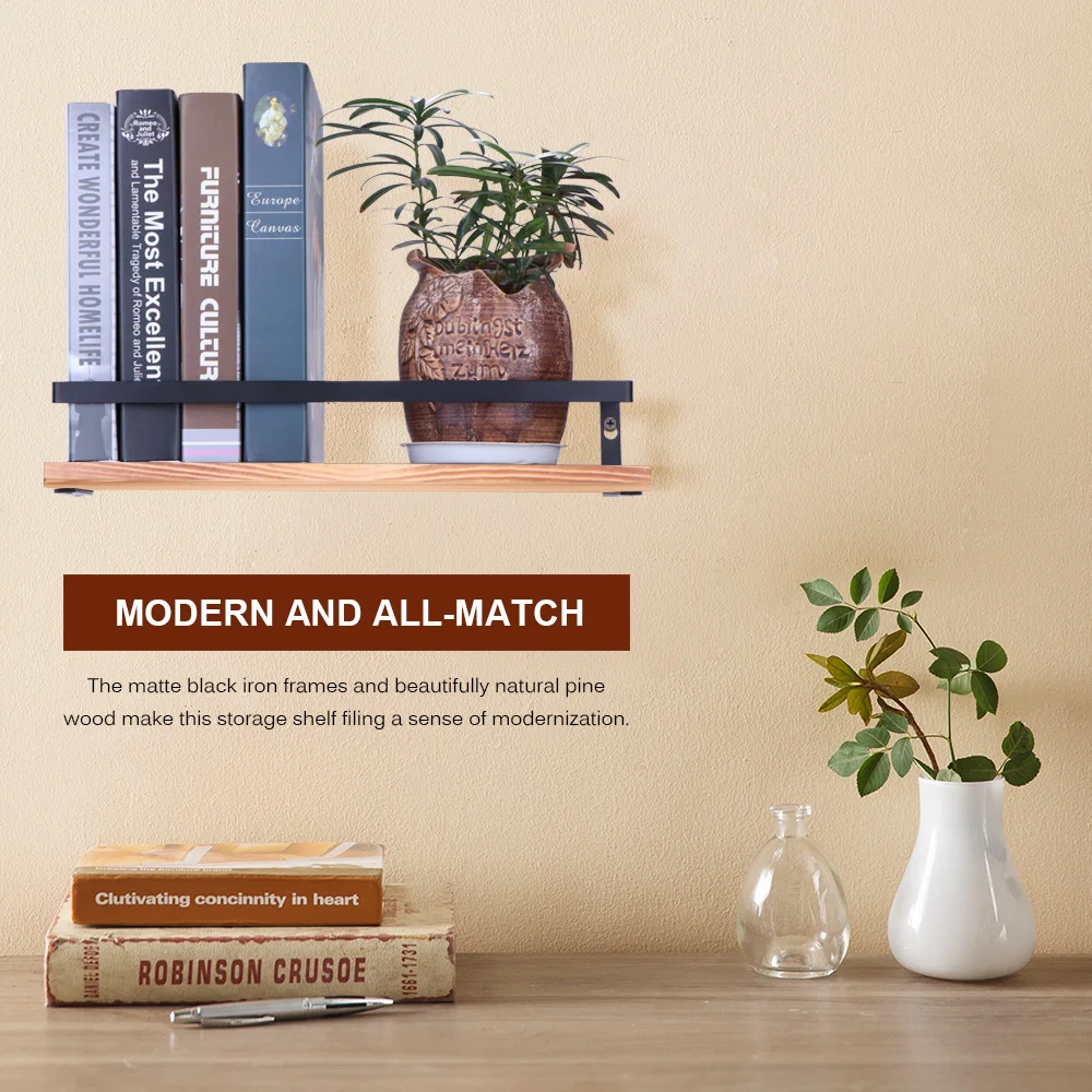 Настенный деревянный кронштейн для ванной комнаты с плавающими краями |