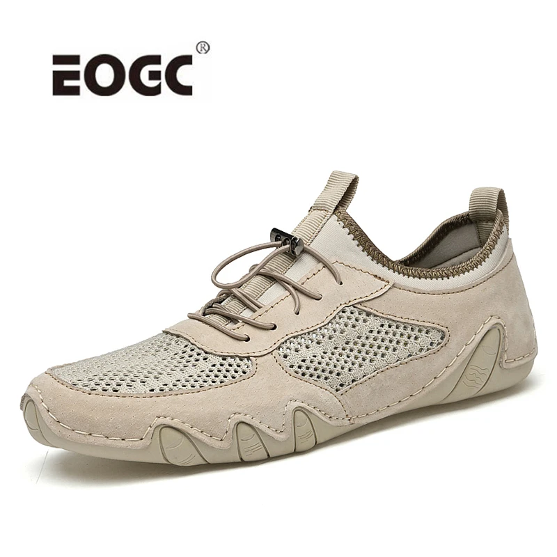 

Suede Leather Shoes Men Mesh Lightweight Men Casual Shoes Summer Fashion Sneakers Outdoor Driving Shoes Zapatillas Hombre