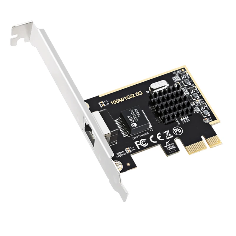DIEWU PCIE игровая карта 2500 Мбит/с гигабитная сетевая 2 5G RJ45 сетевой адаптер PCIe1X lan