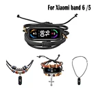 Ремешок для часов Xiaomi Band 6, 5, кожаный, Плетеный, сменный винтажный ремешок для часов Xiaomi Mi Band 6, 5, умные аксессуары
