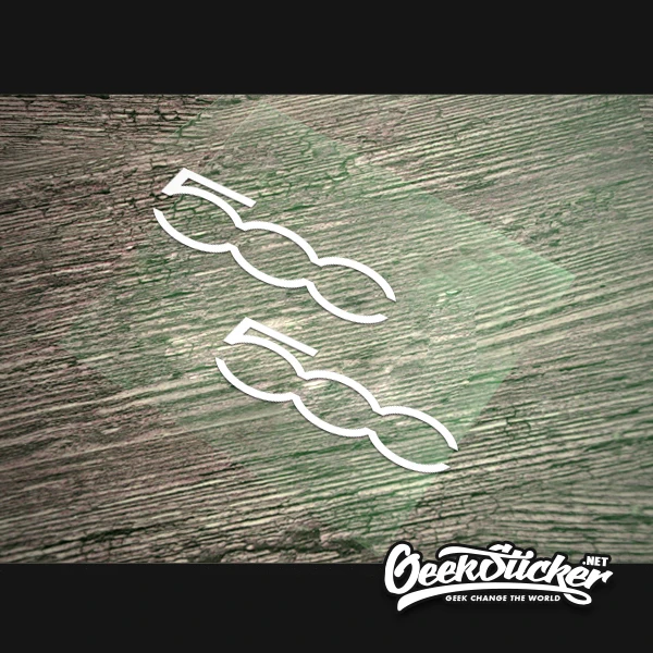 Светоотражающая наклейка для автомобильной колонны 2 шт./лот Fiat 500 - купить по