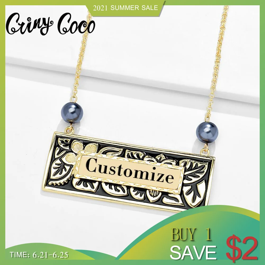 Cring Коко оригинальный дизайн именные подвески и ожерелья для женщин модные