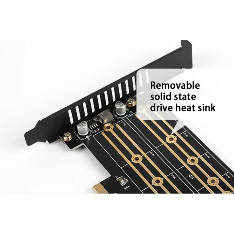 

1pcs NVMe NGFF To PCI-E X4 Adapter M.2 SSD Solid State Drive Expander Dual Power Supply Dual Protocol Hard Disk Adapter Card