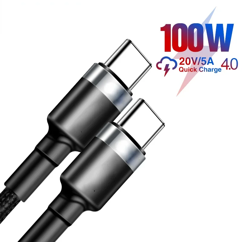 

Baseus PD 100W USB C To Type C Cable QC 3.0 Quick Charge 4.0 Data Cable Fast Charging For Samsung Xiaomi Macbook Pro USB C Cable