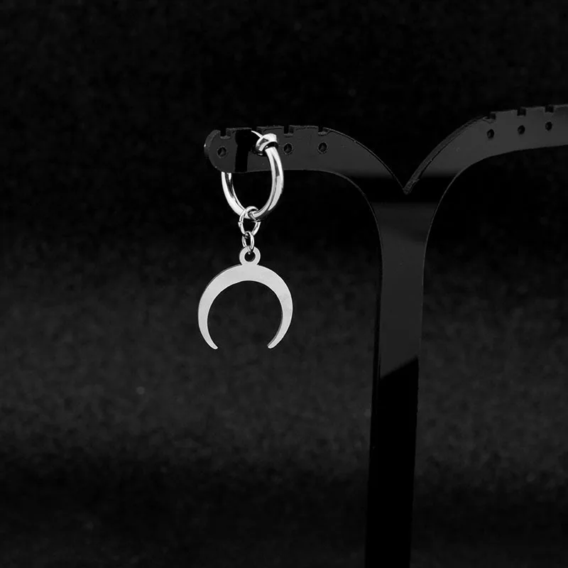 Серьги-гвоздики в виде Луны из нержавеющей стали стиле Харадзюку | Украшения и