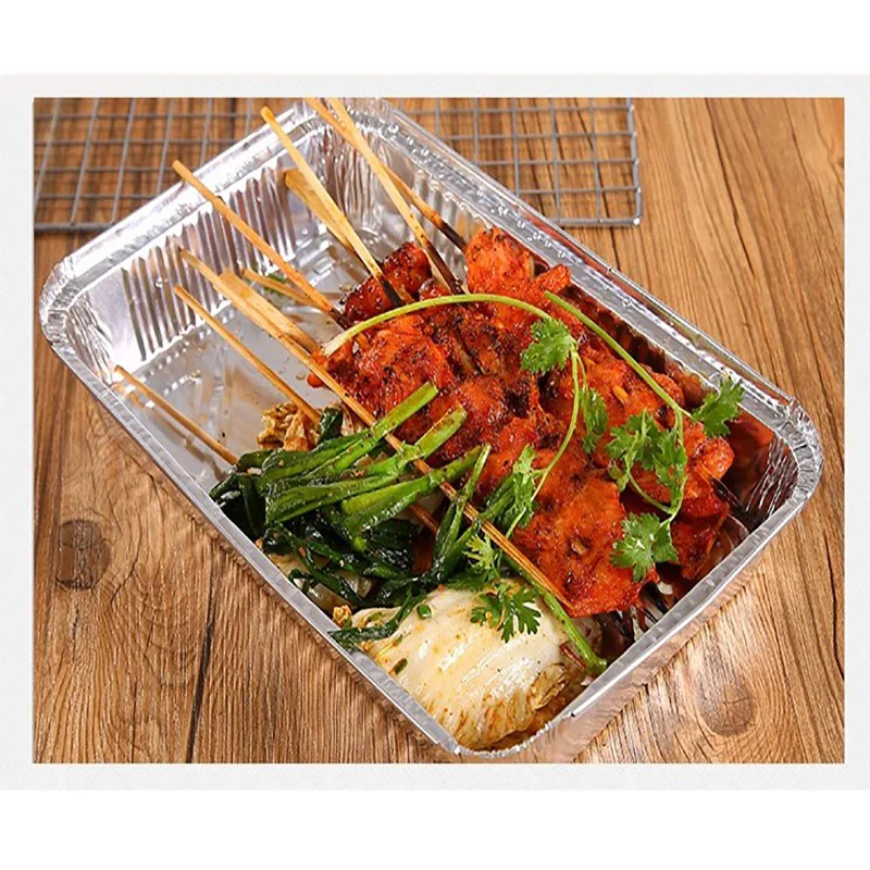 Одноразовые кастрюли для барбекю 10 шт. лотки выпечки алюминиевая фольга смазка