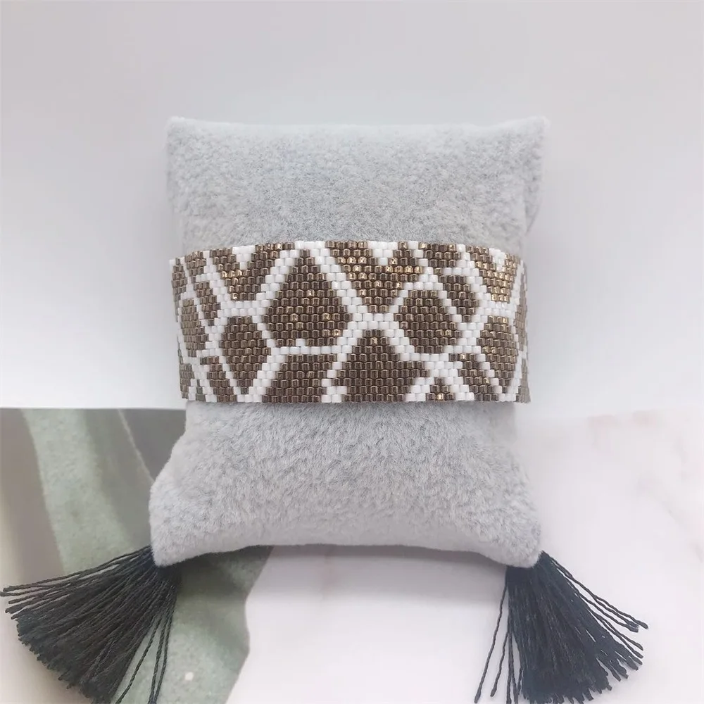 

ZHONGVI Shell Tassel Leopar Pattern MIYUKI Bracelet Men Pulseras Mujer Moda 2020 Leopard Armband Bracelets Women Jewelry
