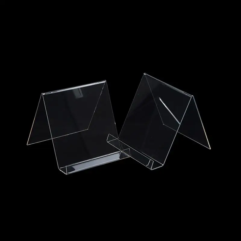 

1Pcs Clear Acrylic Bookends L-shaped Desk Organizer Desktop Book Holder School Stationery Office Accessories