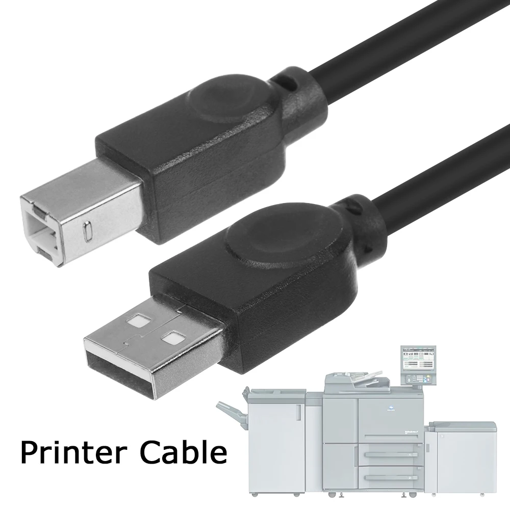 

Универсальный Кабель для принтера USB 2.0 Type A папа-B кабель для синхронизации данных и сканера анти-помех прочный адаптер Разъем для офиса