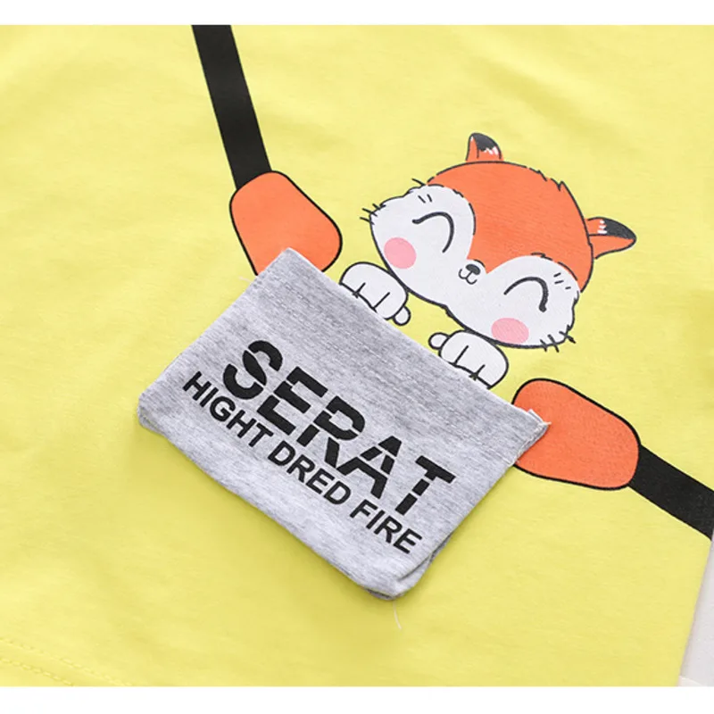 

New Summer Cute Baby Girl Clothes Suit Children Boys Cartoon Vest Shorts 2Pcs/Sets Toddler Casual Costume Infant Kids Tracksuits