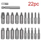 Набор для удаления сломанных болтов, переходник для выкручивания сломанных болтов, 22 шт., магнитный удлинитель из быстрорежущей стали в полоску, держатель для наконечников, товары для ручных инструментов