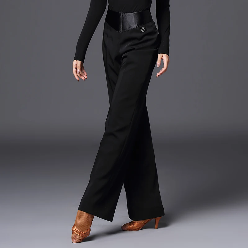 Новые женские брюки для латинских танцев сексуальные свободные с высокой талией