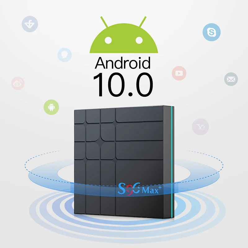 S96 MAX Plus Android 10 0 ТВ приставка 4 Гб ОЗУ 32 64 Смарт медиаплеер RK3318 2 4G 5G WiFi Bluetooth