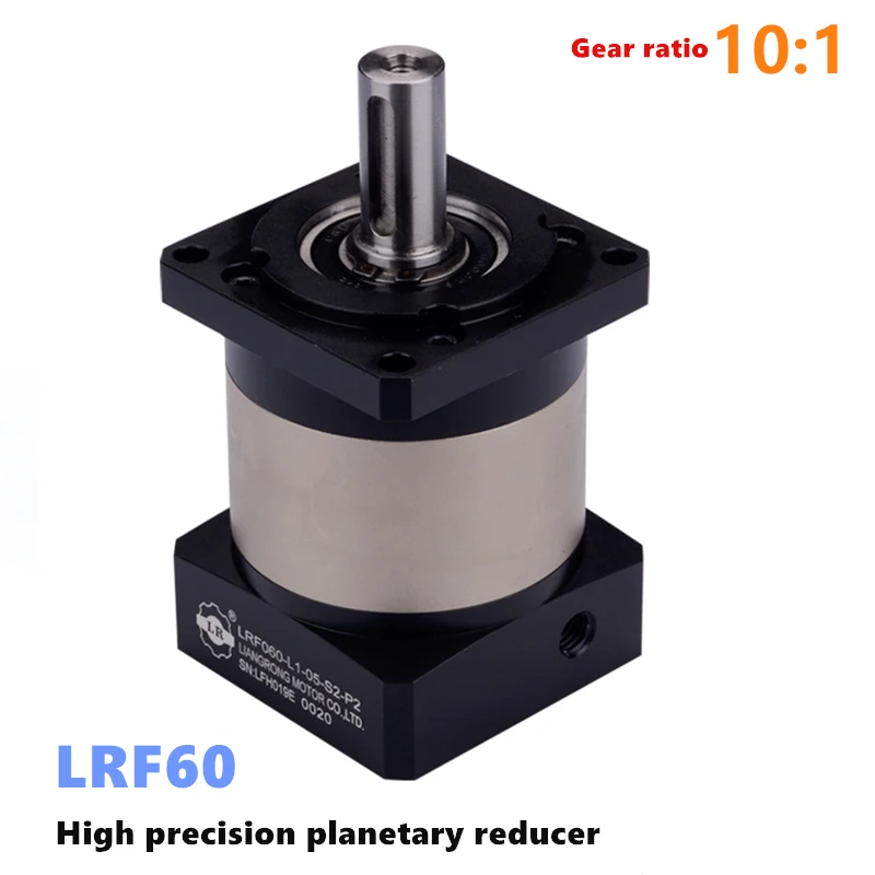 

High Precision Planetary Reducer ,Ratio 10:1 Gearbox, Max Input 8000rmp, Output Torque 24Nm for NEMA24 60mm Servo Motor LRF60-10