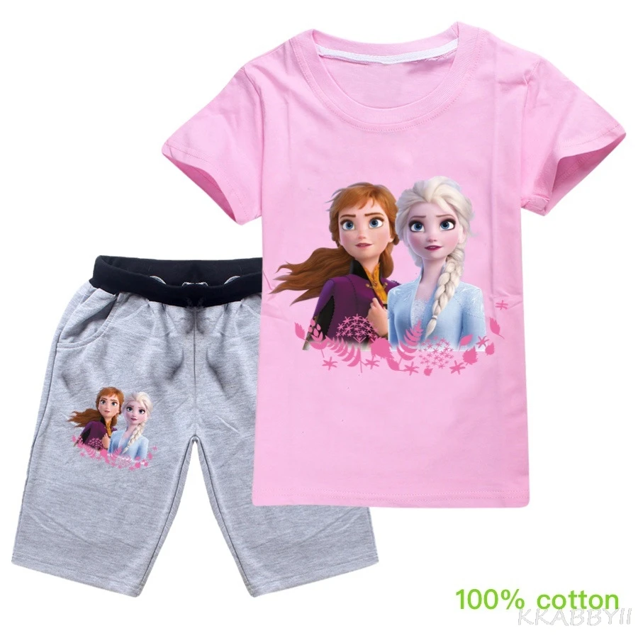 Комплект детской одежды Disney летняя футболка и шорты для мальчиков девочек