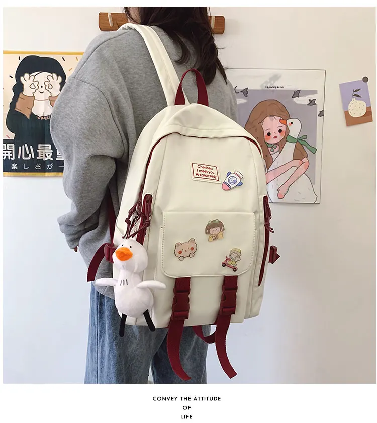

2531 new high school students ins fashion brand campus net red backpack all-match Japanese backpack