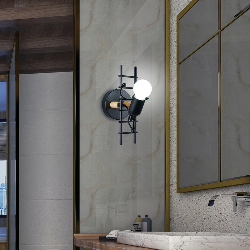 Современный мультяшный кукольный настенный светильник приспособление