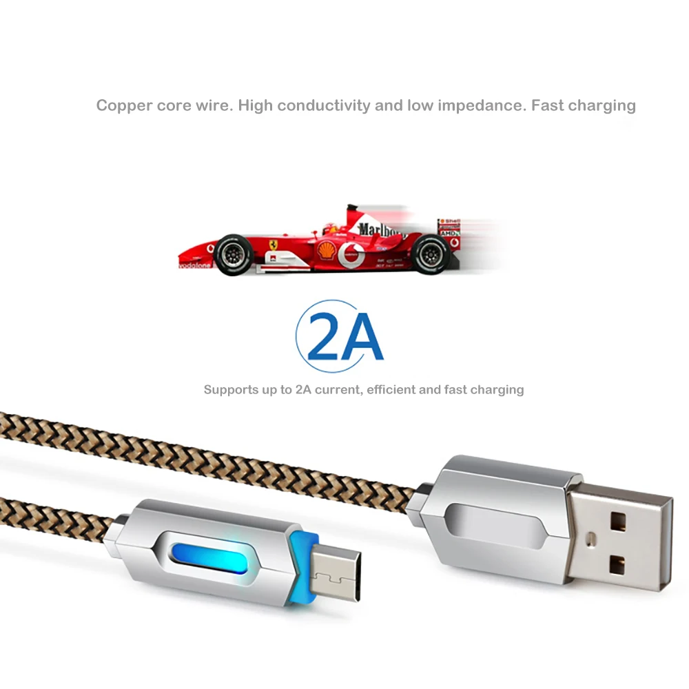 Микро USB кабель для быстрой зарядки передачи данных Xiaomi samsing Huawei Android мобильный