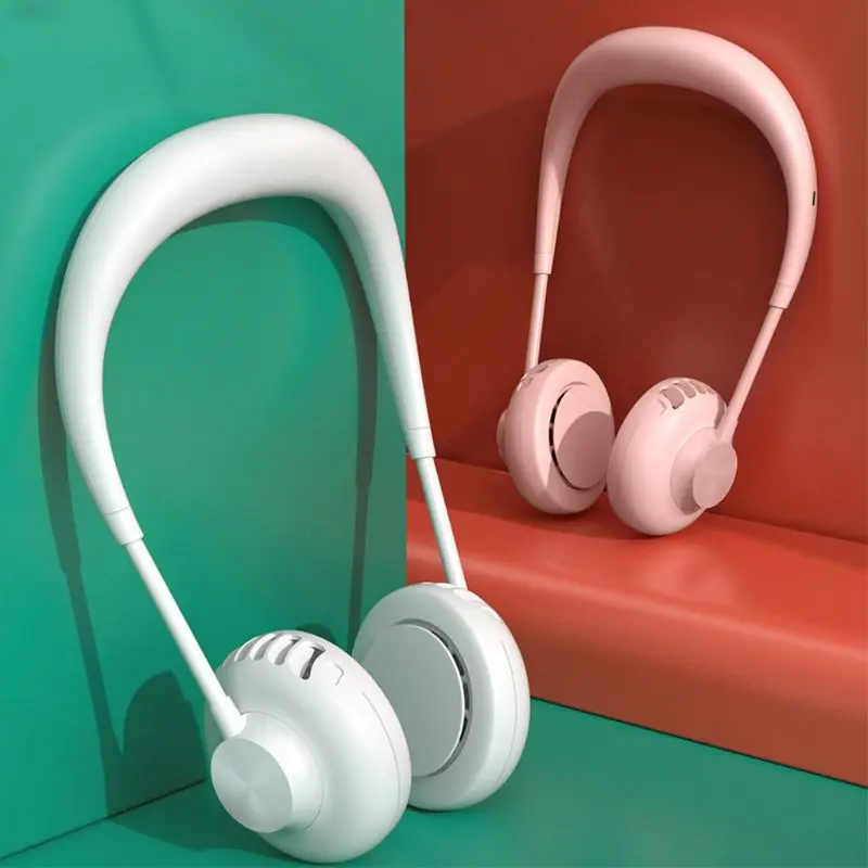 

Portable Hands-free Neck Hanging Fan 3 Speed Adjustable Cooling Fan USB Rechargeable Air Cooler for Home Office