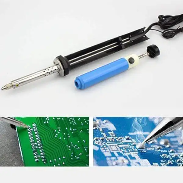 Handheld Electric Desoldering Pump 220v EU US Soldering Iron PCB Solder Sucker Tin Vacuum Welding Tool | Инструменты