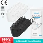 CE FFP2 маска Black kn95 mascarillas negra для взрослых 5 слоев fpp2 Утвержденная маска для лица ffp2 повторно используемый kn95 CE респиратор ffp3