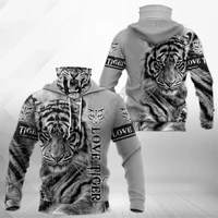 love tiger 3d printed hoodies harajuku fashion sweatshirt women men casual pullover hoodie mask warm cosplay costumes