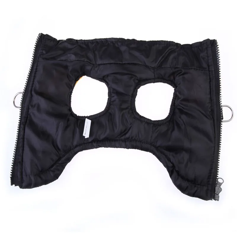 Собака Куртка из искусственной кожи PU ветрозащитный жилет пуховик щенок зимняя