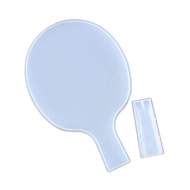 

Crystal Epoxy Resin Mold Ping Pong Racket Casting Silicone Mould DIY Crafts Tool F3MD