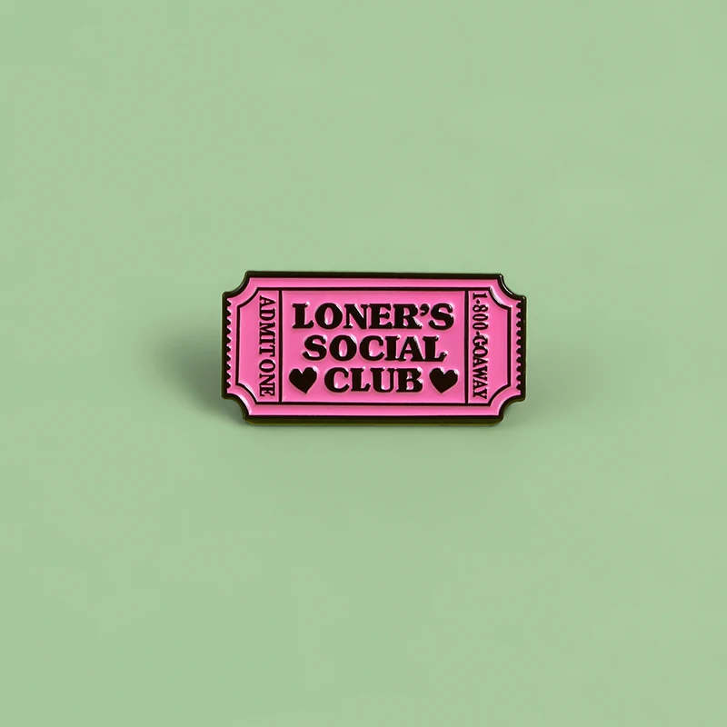 Клубные билеты эмалированные булавки в стиле панк одинокая команда соццентре с