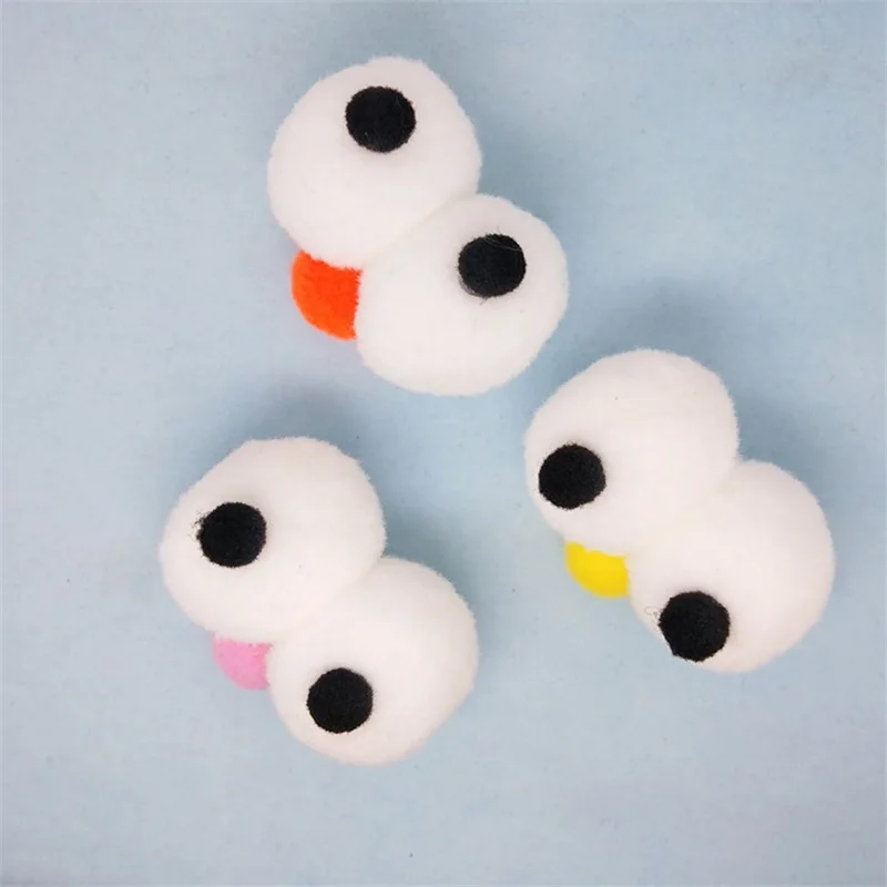 

Мягкие круглые пушистые Помпоны 5 см для рукоделия, Шариковые глаза, разноцветные, для творчества, игрушки для детей, подарочные украшения д...