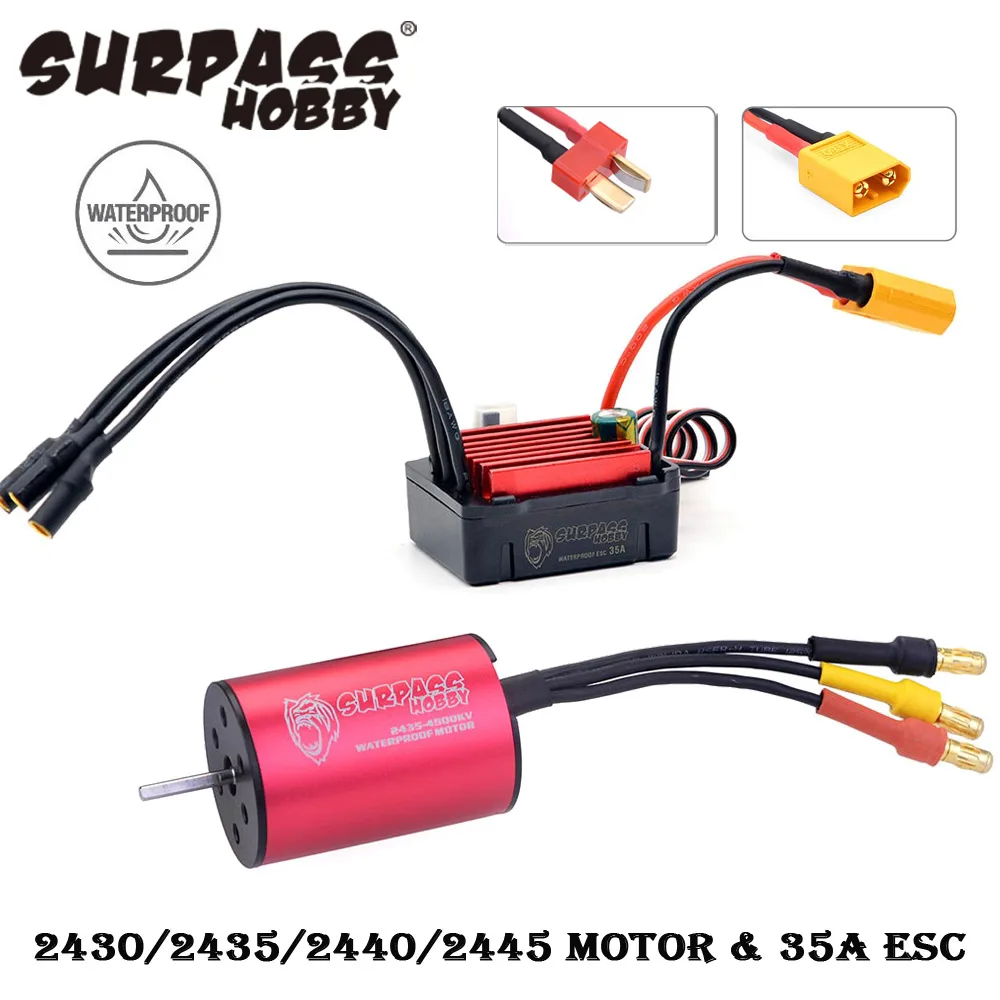 Двигатель бесщеточный SURPASS HOBBY 2430 2435 2440 2445 25 А 35 А ESC для Traxxas HSP Wltoys 1/16 1/18 RC, грузовик, монстр-Кар, лодка, приманка Двигатель бесщеточный SURPASS HOBBY 2430 2435 2440 2445 25 А 35 А ESC для Traxxas HSP Wltoys 1/16 1/18 RC, грузовик, монстр-Кар, лодка, приманка