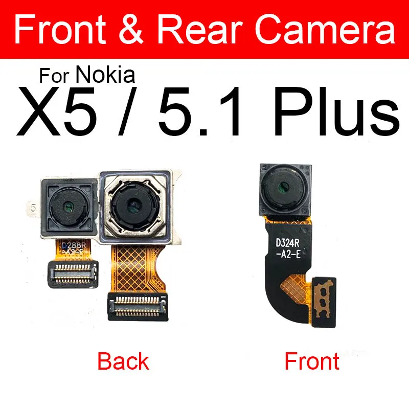 Фронтальная и задняя камера для Nokia 5 6 7 X5 X6 X7 1 Plus Samll большая Основная гибкий